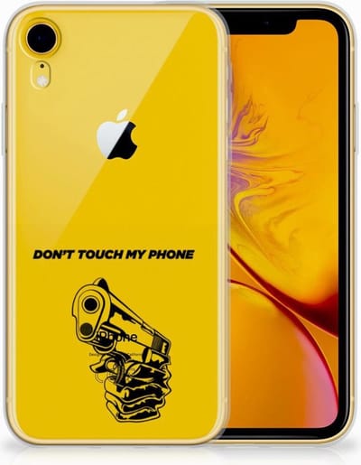Apple iPhone Xr Silicone-hoesje Gun Don't Touch My Phone