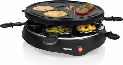 Tristar Gourmetset - RA-2998 - 800W - Bakplaat 6 personen - Ã˜29cm - Incl 6 pannetjes - PFAS-Vrij