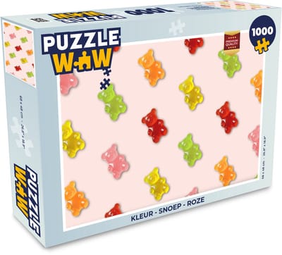 Puzzel Kleur - Snoep - Roze - Legpuzzel - Puzzel 1000 stukjes volwassenen