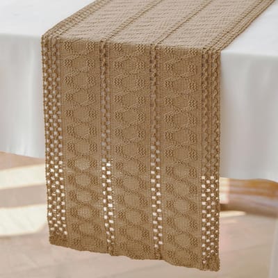 tafelloper modern katoen linnen 30 x 80 cm elegant rustiek bruin tafelloper boho vintage wasbaar boho chic tafeldecoratie bruiloft keuken