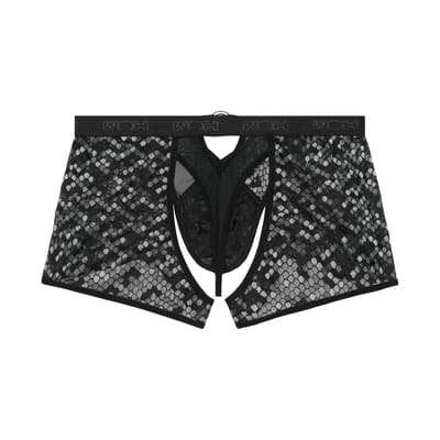 WOH heren microfiber trunk string pure seduction zwart