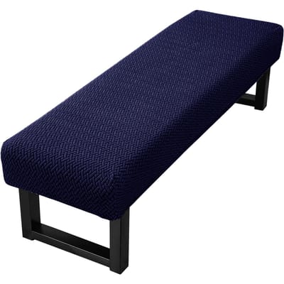 Housse de banc de salle à manger en jacquard extensible, housse de banc amovible anti-poussière pour salon, protection de siège de banc lavable