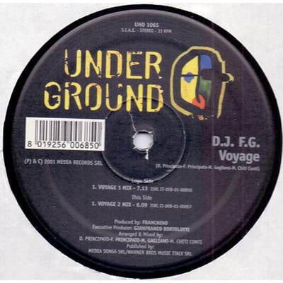 12-inch Plaat DJ F.G. - Voyage UND1065 Underground 2001 Italië Dans & Elektronische Muziek Gebruikt gray