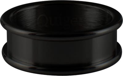 Quiges Stapelring Ring - Basisring  - Dames - RVS zwart - Maat 20 - Hoogte 6mm