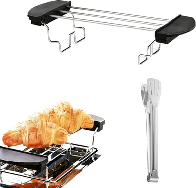 Vouwbare Rooster voor Brood met Keuken Tang, Antislip Handvat voor het Koelen van Brood, Sandwiches en Croissants, Ideaal voor in de Keuken