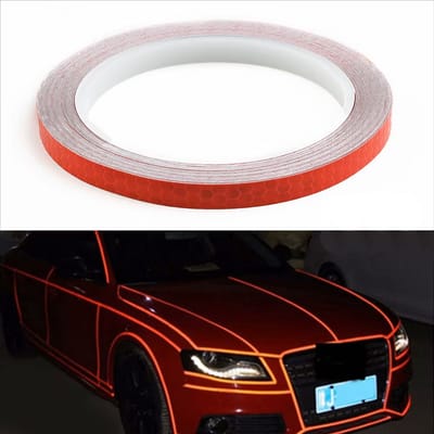 CHPN - Reflecterende tape - Refelectie tape - Reflector-Fietsstickers - Auto tape - Rood - Zichtbaarheid op de weg - Rood - 5meter