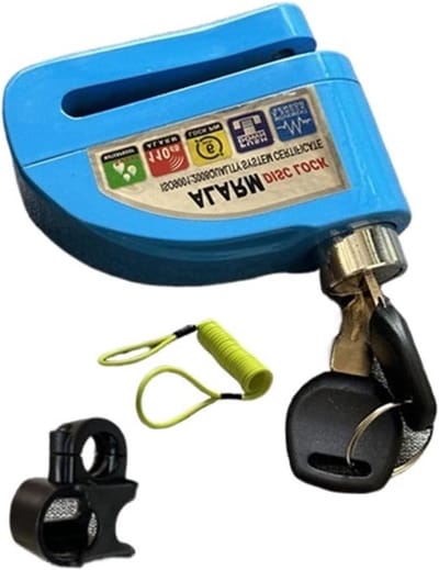 Schijfremslot Motorfiets - Scooter Alarm - Diefstal Voorkomen - Waterdicht Aluminium - 300g - Zwart