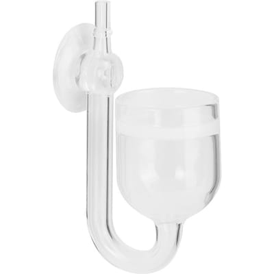 CO2 Diffuseur Raffineur en Verre Hautement Transparent Grand Tube Droit pour Aquarium Plantes Aquatiques Aquarium white