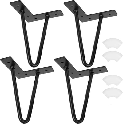 Tafelpoten set - Industriële meubelpoten - Meubels opknappen - Sterk smeedijzer - 20 cm hoogte - Zwart