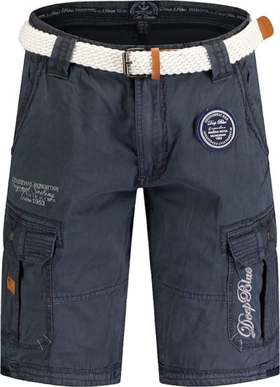 Geographical Norway Heren Bermuda Met Riem Paillette Blauw - L
