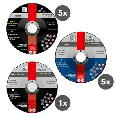 Set scheidings- en afbraamschijven (11-delig)