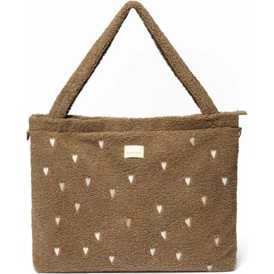 Studio Noos diaper bag teddy brown hearts