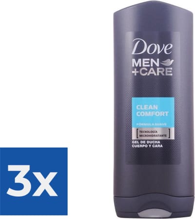 Dove Men + Care clean comfort - 400 ml - shower gel - Voordeelverpakking 3 stuks
