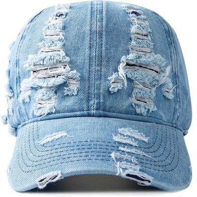 Casquette de baseball en jean délavé pour femmes et hommes - Protection solaire respirante - Chapeau Printemps Été - Casquette Snapback Vintage pour femmes (blue,56-58cm) bleu