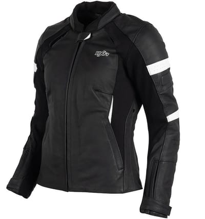 MOTOBLOUZ Motorjas GINA vrouw| Middenseizoen|Zwart/Wit 40 CE-gekeurd