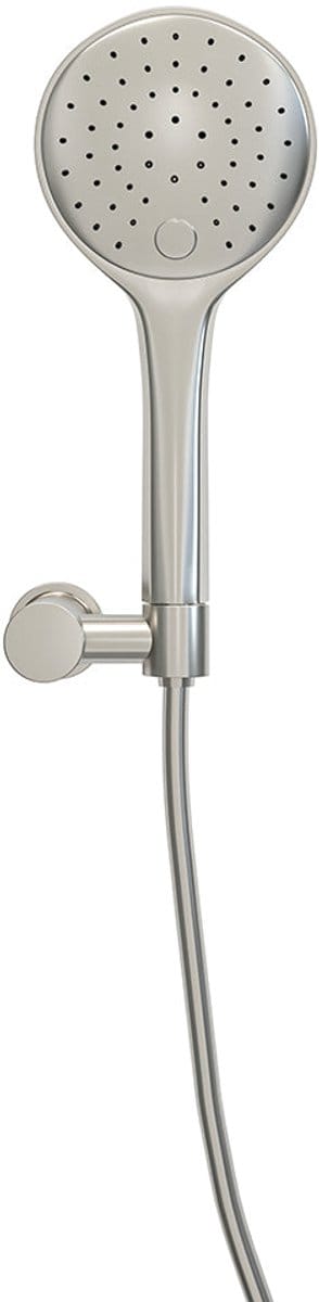 Wiesbaden Unimatch handdoucheset met handdouche 3 standen diameter 12 cm, doucheslang en wandhouder kantelbaar gebrorsteld staal
