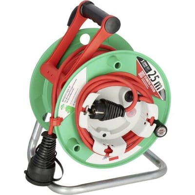 Brennenstuhl Garant G Bretec IP44 Kabelhaspel (Buiten Kabelhaspel voor de tuin met 23+2m kabel in rood, speciale kunststof, korte termijn buitengebruik, Made in Germany)