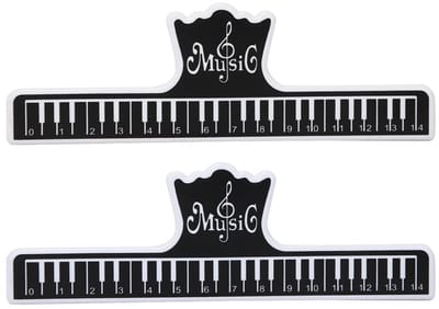 Dailygoody - Muziekboek Klemmen - Pagina Klemmen - Licht en Robuust - Zwart - Muziek Clip - Geschikt voor Piano Gitaar Viool - 2 Stuks