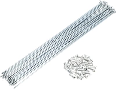 Fiets Wiel Spaken - Fietsonderdelen Set - Wiel Reparatie - Duurzaam Koolstofstaal - 14G 297mm - Zilver