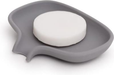 Bosign - Zeephouder Soap Saver Flow - Licht Grijs - Groot - 13,5 x 10,5 cm