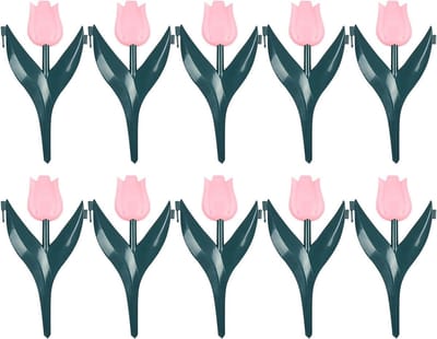 Tuinafrastering - Bloembedranden Tuin - Tuin Indelen - Weerbestendig PP Materiaal - 30 x 18 cm - Roze