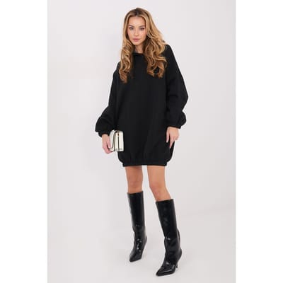 Cozy Motion Hoodie Dress - Zwart / One Size