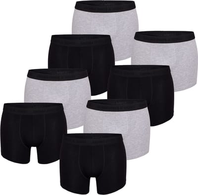 MG-1 Denim Brøs. Boxershorts Heren 8-Pack Effen Zwart/Grijs #11 - Maat M