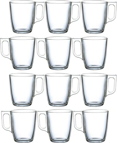 Luminarc Theeglazen / koffieglazen - 12x stuks - glas - 250 ml - Vaatwasser bestendig
