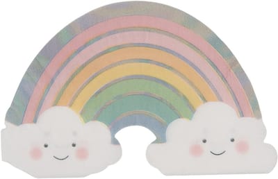 Clayre & Eef Servetten Papier Set van 20 33x33 cm Wit Papier