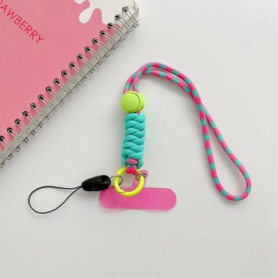 Mobiele telefoon ketting ring koord voor sleutels met patch polsband luxe hangende mobiele telefoon houder sleutelhanger telefoonhoesje lanyard