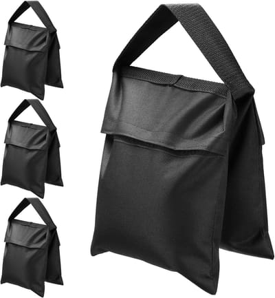 Set van 4 nylon zandzakken voor fotostatieven, ideaal als contragewicht voor fotografie en videoproductie