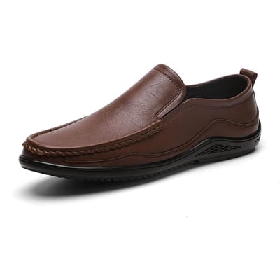 Lente en Herfst Leren Schoenen Heren Casual Schoenen Zakelijk Echt Leer Jeugd Leren Schoenen Formeel Brits Ademende Schoenen 44 bruin