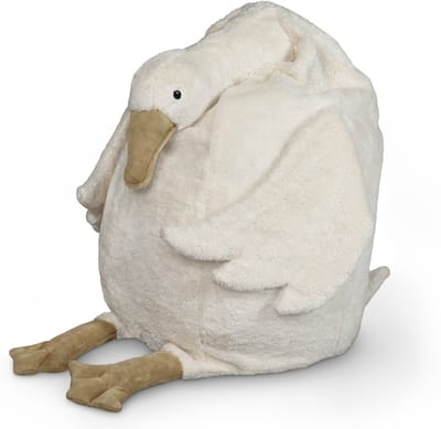 Senger Naturwelt Zitzak Gans – handgemaakt kinderzitzak van biologisch katoen, naturel wit