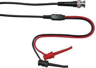 Velleman COAXKABEL 1m - BNC MANNELIJK + 2 MINIATUUR KLEMTESTPENNEN