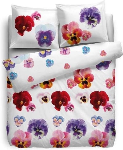 HNL Pure Cotton Violet Garden Dekbedovertrek - Eenpersoons - 140x200/220 cm - Multi