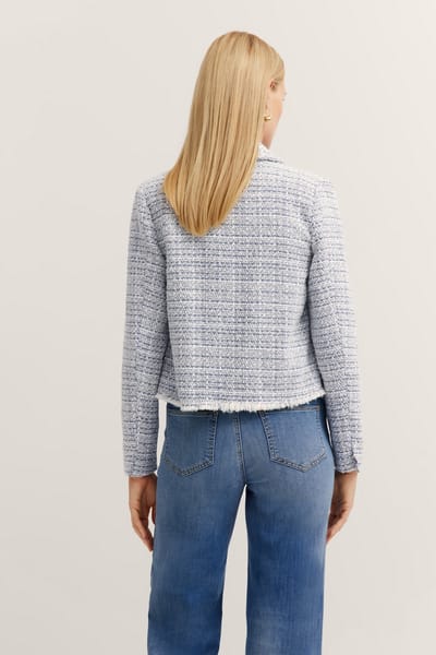 Bugatti Damen BouclÈ jas met knoopsluiting