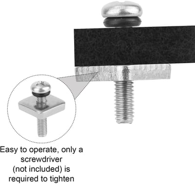 Dailygoods- Vinschroeven 6st - 316 Roestvrij Staal - Surfplank Accessoires - O-Ringen - Totale Lengte 22 mm - Schokbestendig - Schroeven