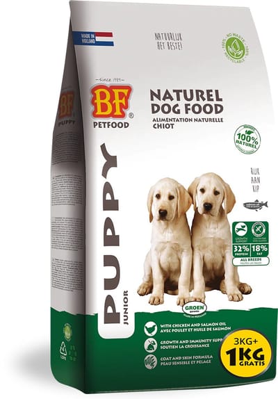 Bf petfood puppy 12.5 kg + Rex kluifjes puppy