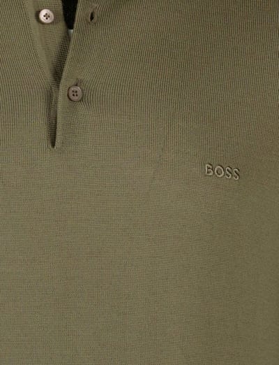Hugo Boss polo lange mouw groen