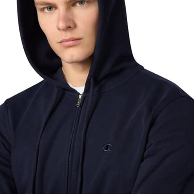 Champion Sweater Heren Full Zip Hoodie Sweatshirt Donkerblauw - Maat M
