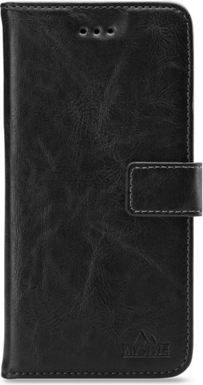 My Style Telefoonhoesje geschikt voor Apple iPhone 13 Pro Hoesje | My Style Flex Wallet Bookcase Portemonnee | Pasjeshouder voor 3 Pasjes | Telefoonhoesje voor Pinpas / OV Kaart / Rijbewijs - Zwart