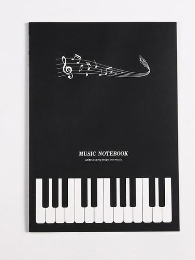 Muziek noten notitieboek 25x18 cm