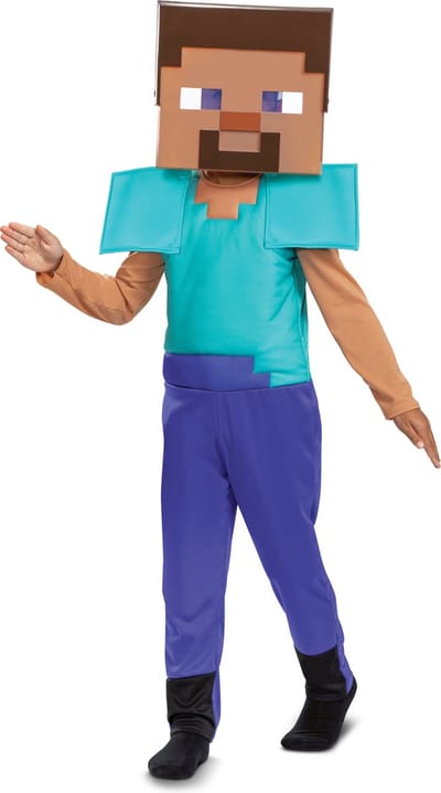 MINECRAFT (MOJANG), Steve Fancy Dress, Maat M (7-8 jaar), Jongens