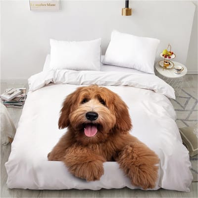 Luxe 3D Beddengoedset Europa Queen King Double Dekbedovertrekset Bedlinnen Comfortabel Deken/Quilt Overtrek Bedset Dier Liggen AU Single(140x210cm)