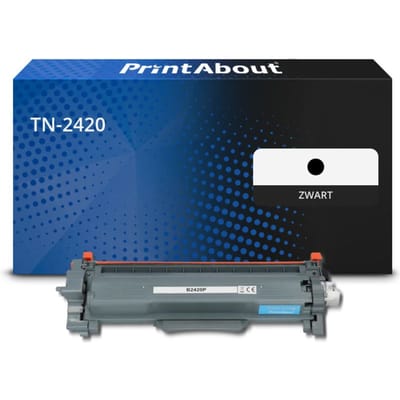 PrintAbout huismerk Toner TN-2420 Zwart Hoge capaciteit Geschikt voor Brother
