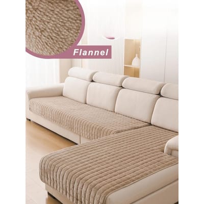 L-vormige hoekflanel bankhoes Universele woonkamer bankhoes 90x120cm