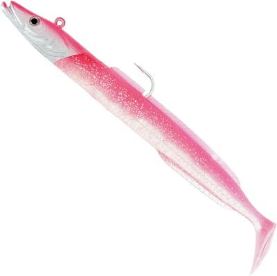 Rubberen Vis Aas - Zeevishaken Imitatie - Vissen Op Zee - Gedetailleerde Sandaal Imitatie - 170mm 62g - Glowing Lipstick