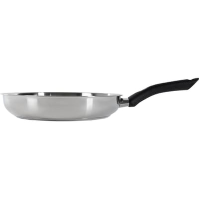 BK Bold Koekenpan 28cm - Zonder PFAS-vrije antikleeflaag - Koekenpan inductie - RVS bakpan - Ovenbestendig tot 160°C – Koudgrepen - Zonder deksel – Zilver