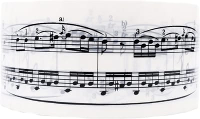 Verpakkingstape muziekblaken wit