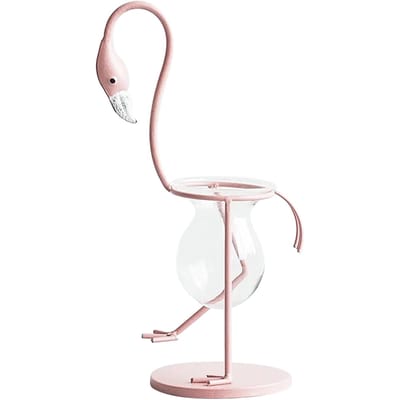 Flamingo Hydroponic Vaas Glazen Bloemstuk Container Thuis Bureaublad Decoratie white